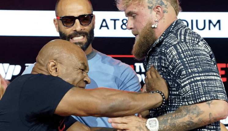 Jake Paul And Mike Tyson Shove Each Other During Presser